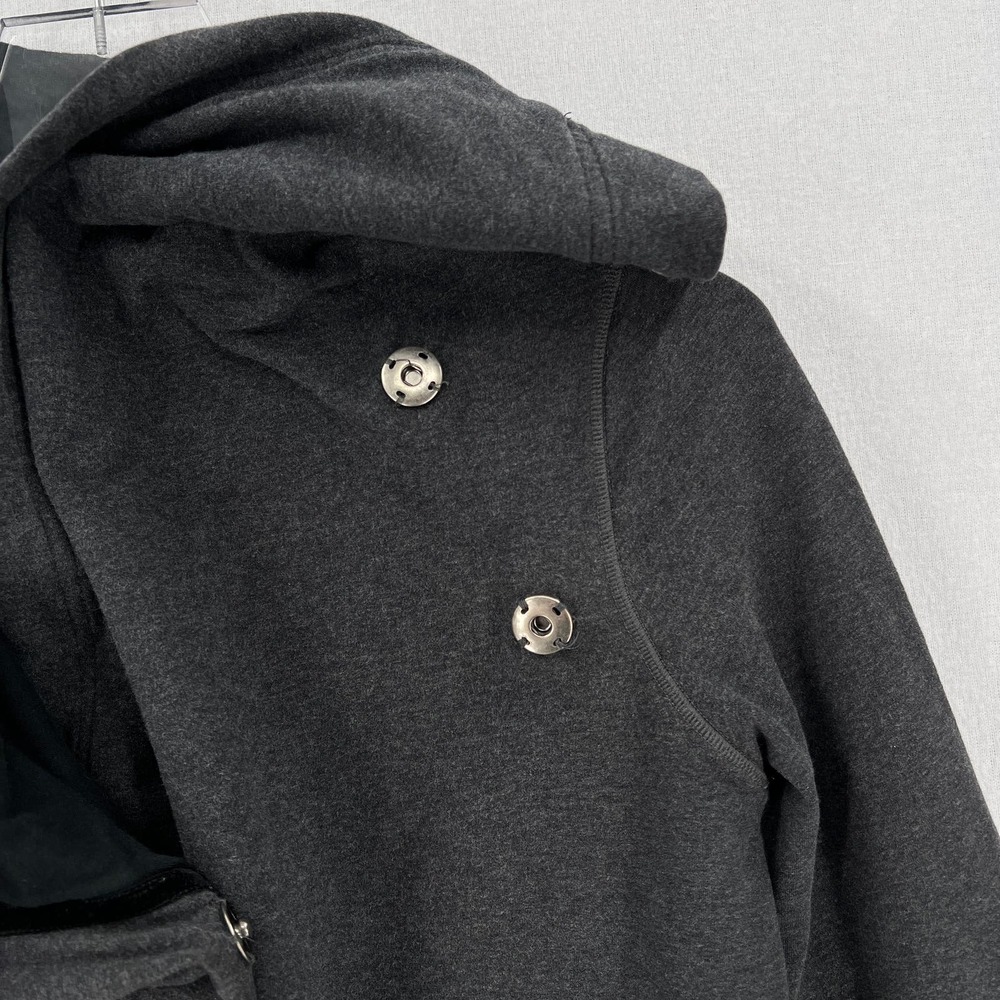 LULULEMON Savasana Wrap Cardigan Women 4 Gray Heather Charcoal Black Long Sleeve - Picture 12 of 16